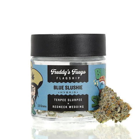 Photograph of product: Freddy's Fuego - Blue Slushie - Flagship Flower - 3.5g