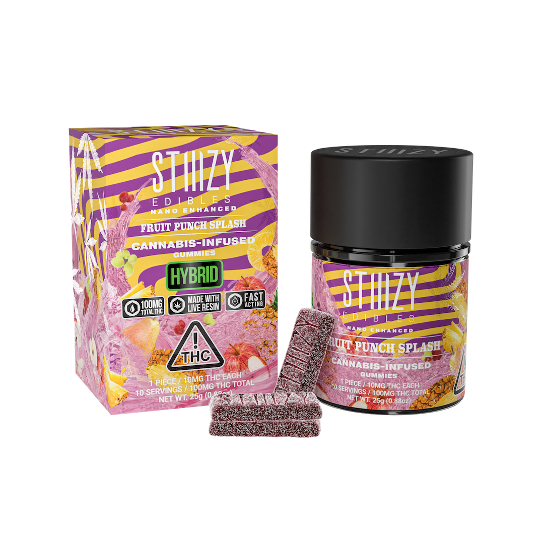 Photograph of product: STIIIZY Fruit Punch Splash Gummies 10mg 10pk
