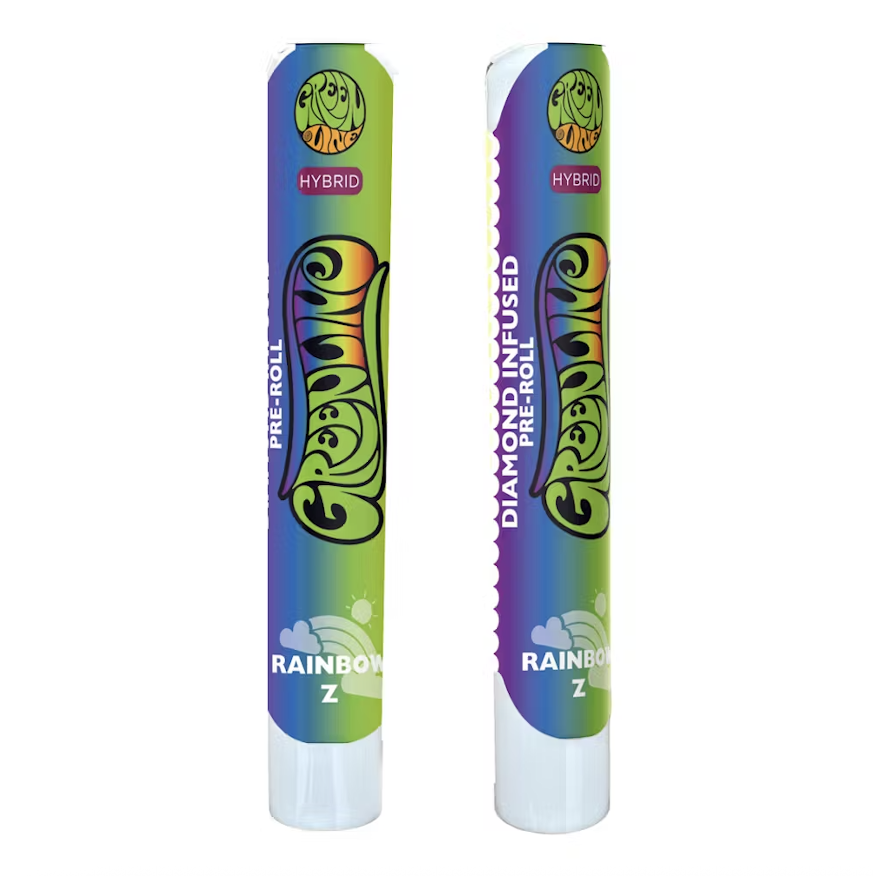 Photograph of Product: Rainbow Z (H) Diamond INFUSED PREROLL 1g - Greenline Organics