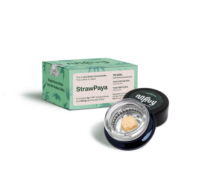 Photograph of product: MFNY Live Resin Badder 1g Strawpaya