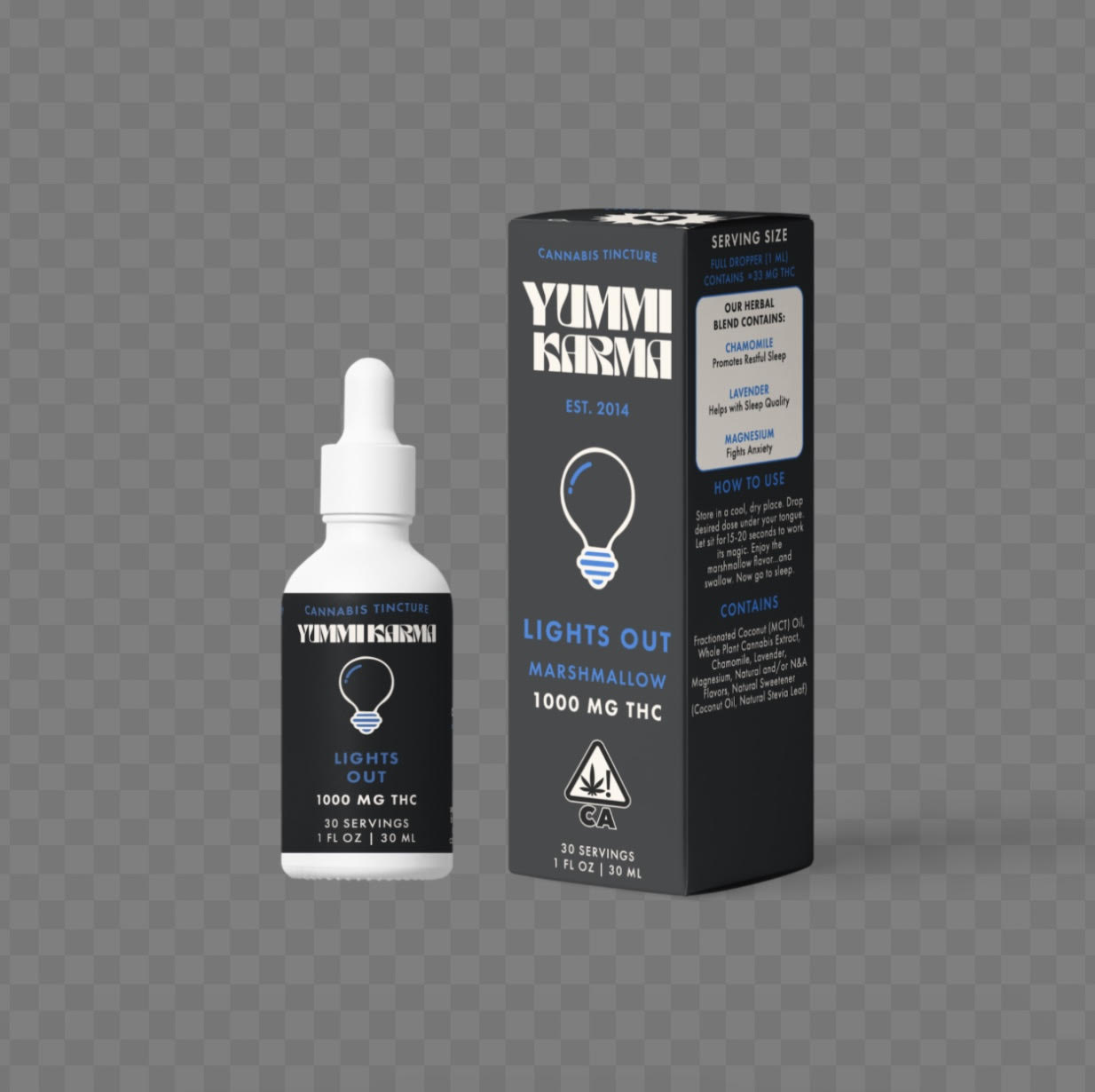 Photograph of product: Lights Out Thc + Cbn | Tincture | Yummi Karma |