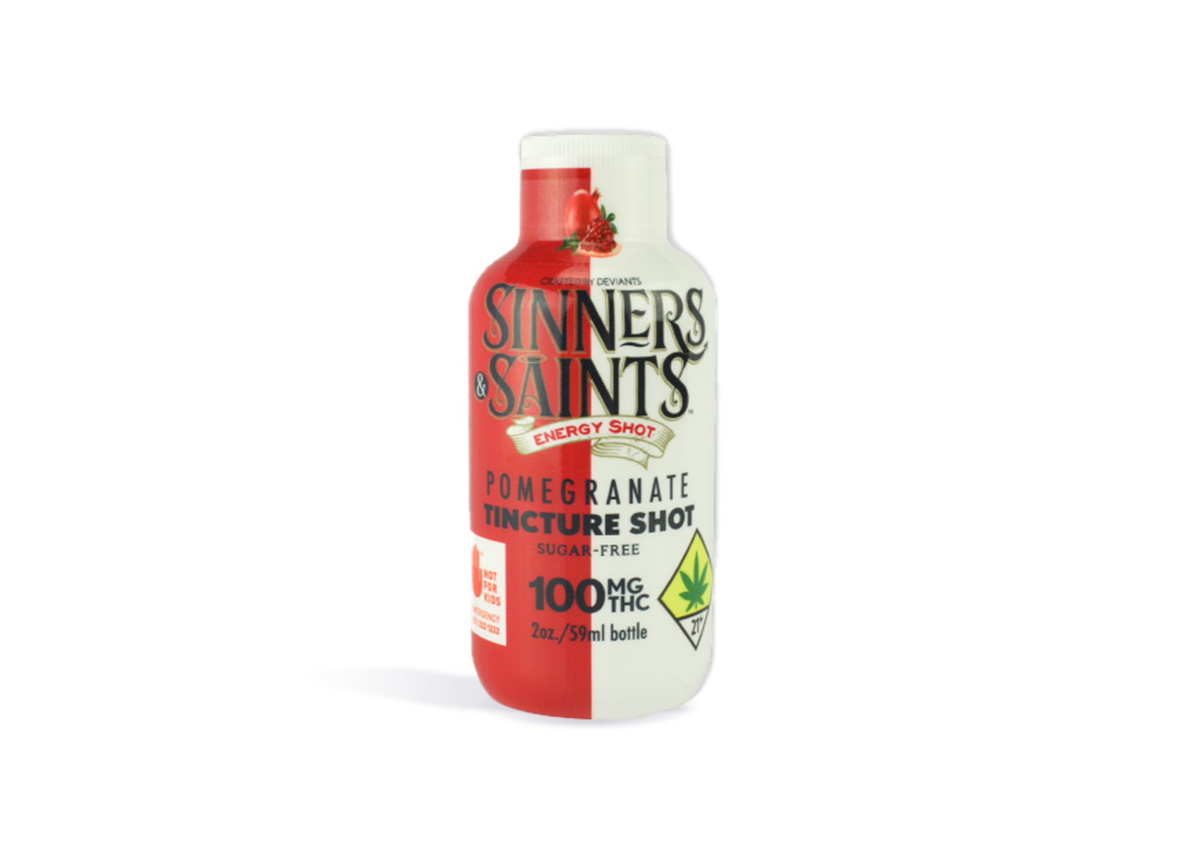 Photograph of product: EH - Sinner & Saints - Energy Shot Pomegranate With Caffeine - Pomegranate, 2oz 100mg