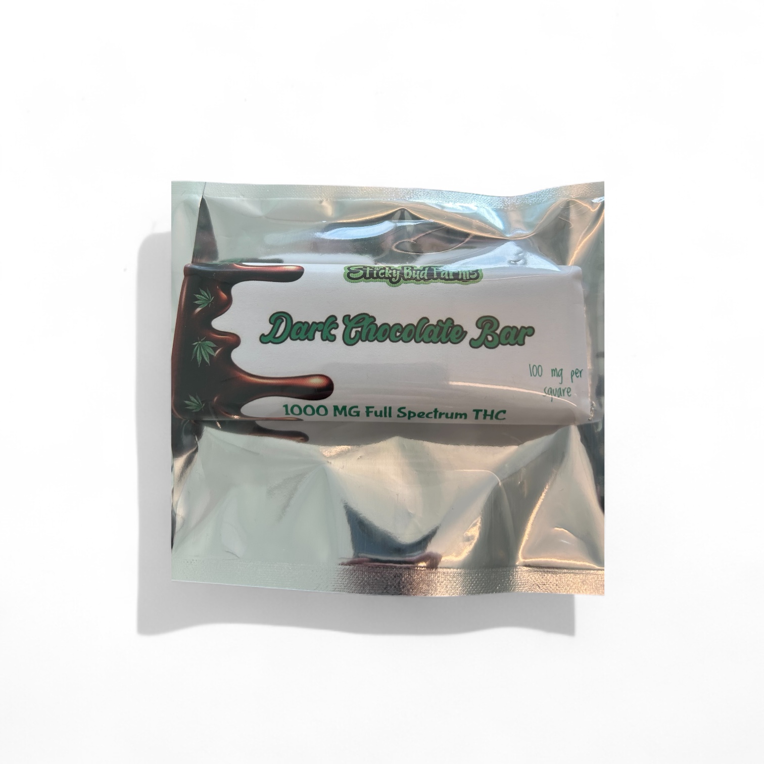 Photograph of product: Sticky Bud Farms Dark Chocolate Bar