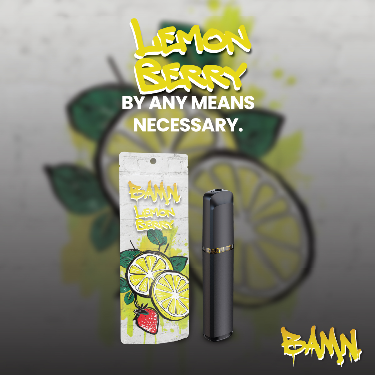 Photograph of product: BAMN - Lemon Berry - Disposable Vape