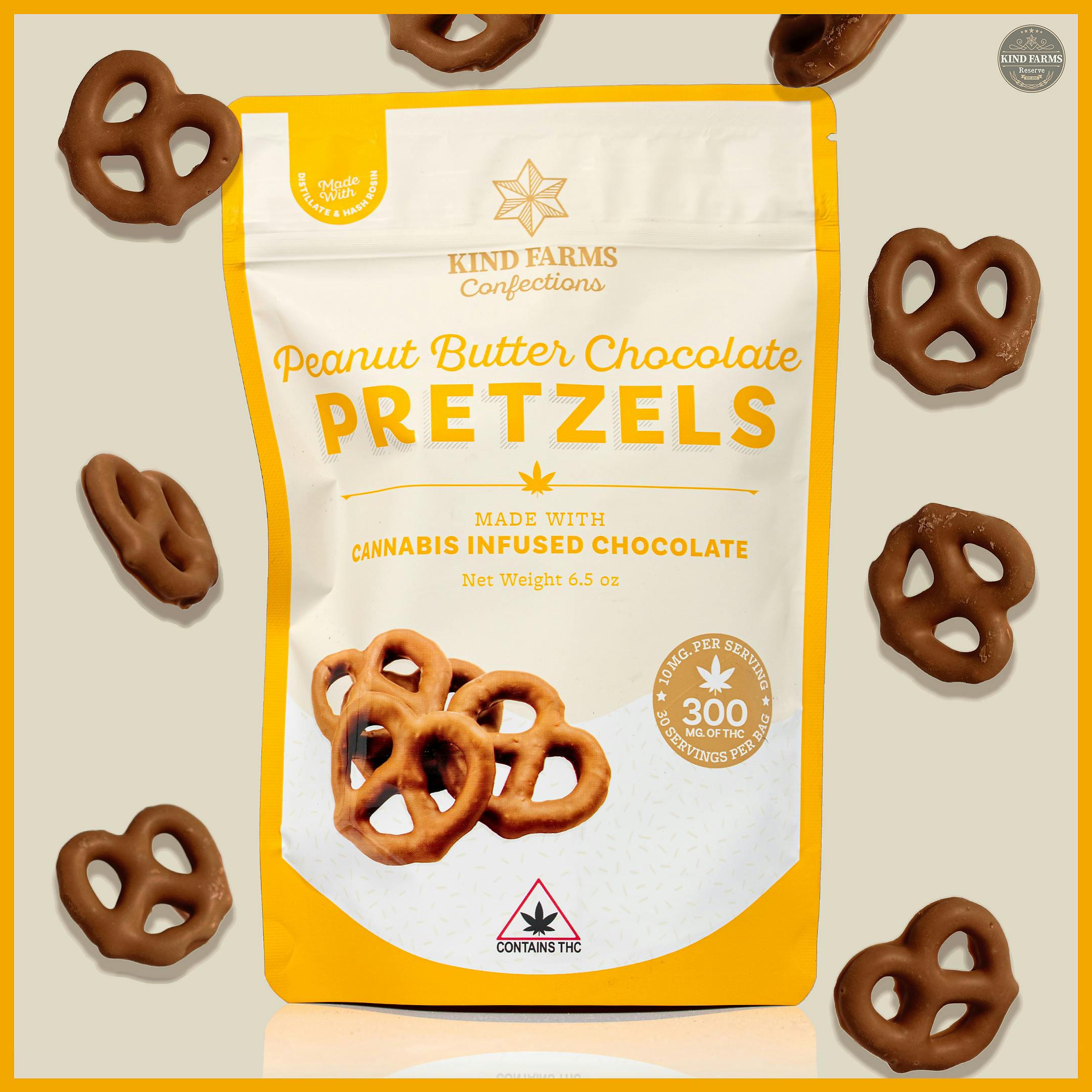 Photograph of product: Kind Farms - Peanut Butter Chocolate Pretzel Bag - 200mg