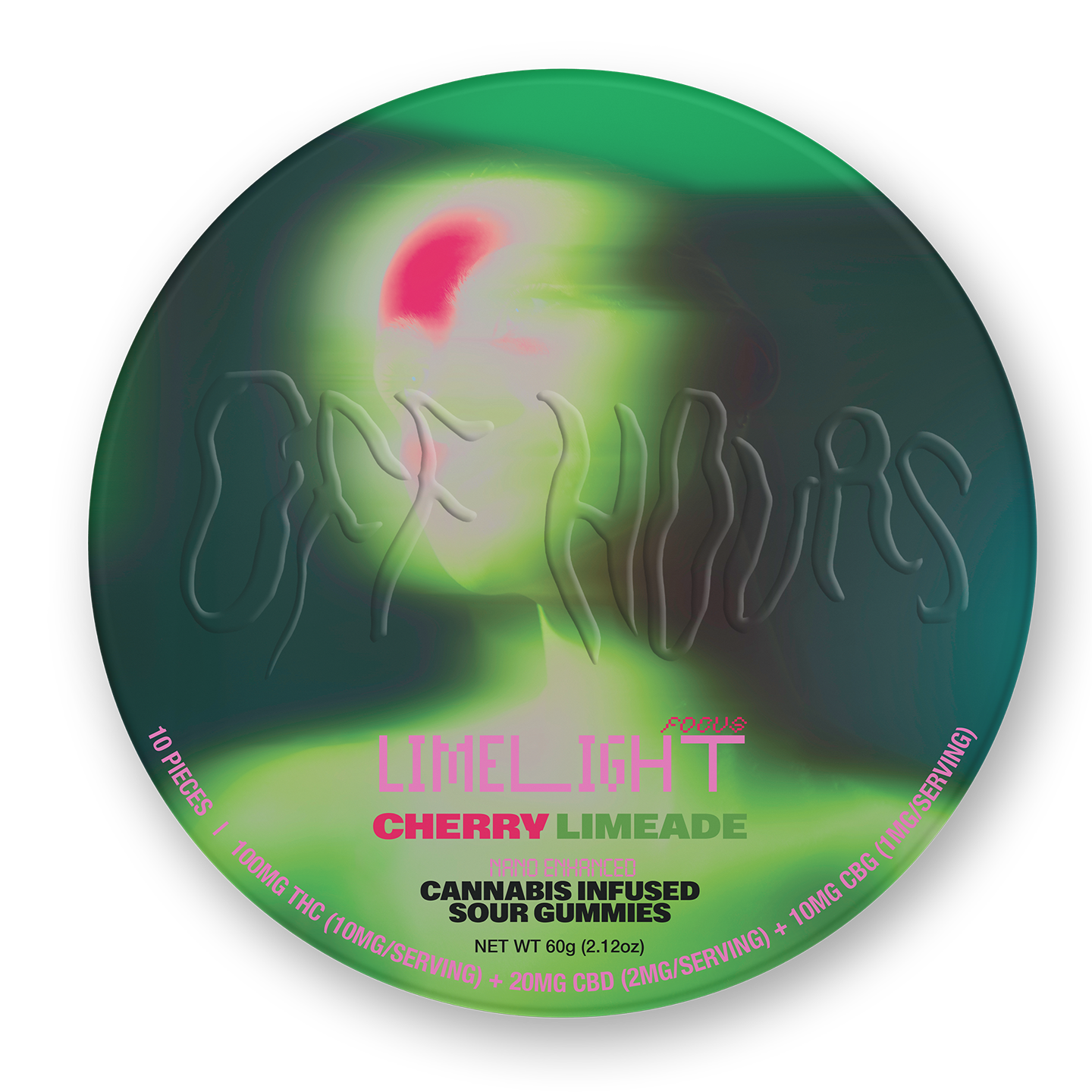 Photograph of product: Off Hours | Limelight Gummies | 10mgTH-oui:2mgCBD:1mgCBG | 10pk