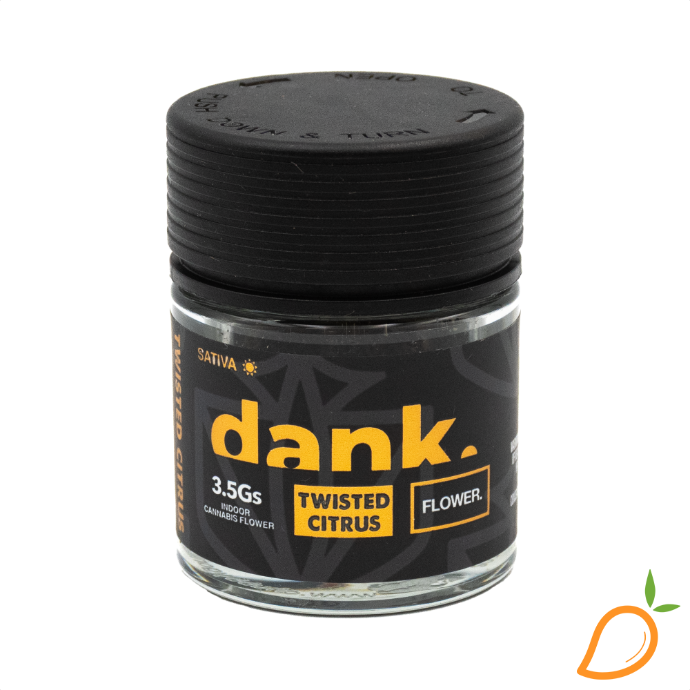 Photograph of product: 3.5g Twisted Citrus Prepackaged Indoor Flower Dank