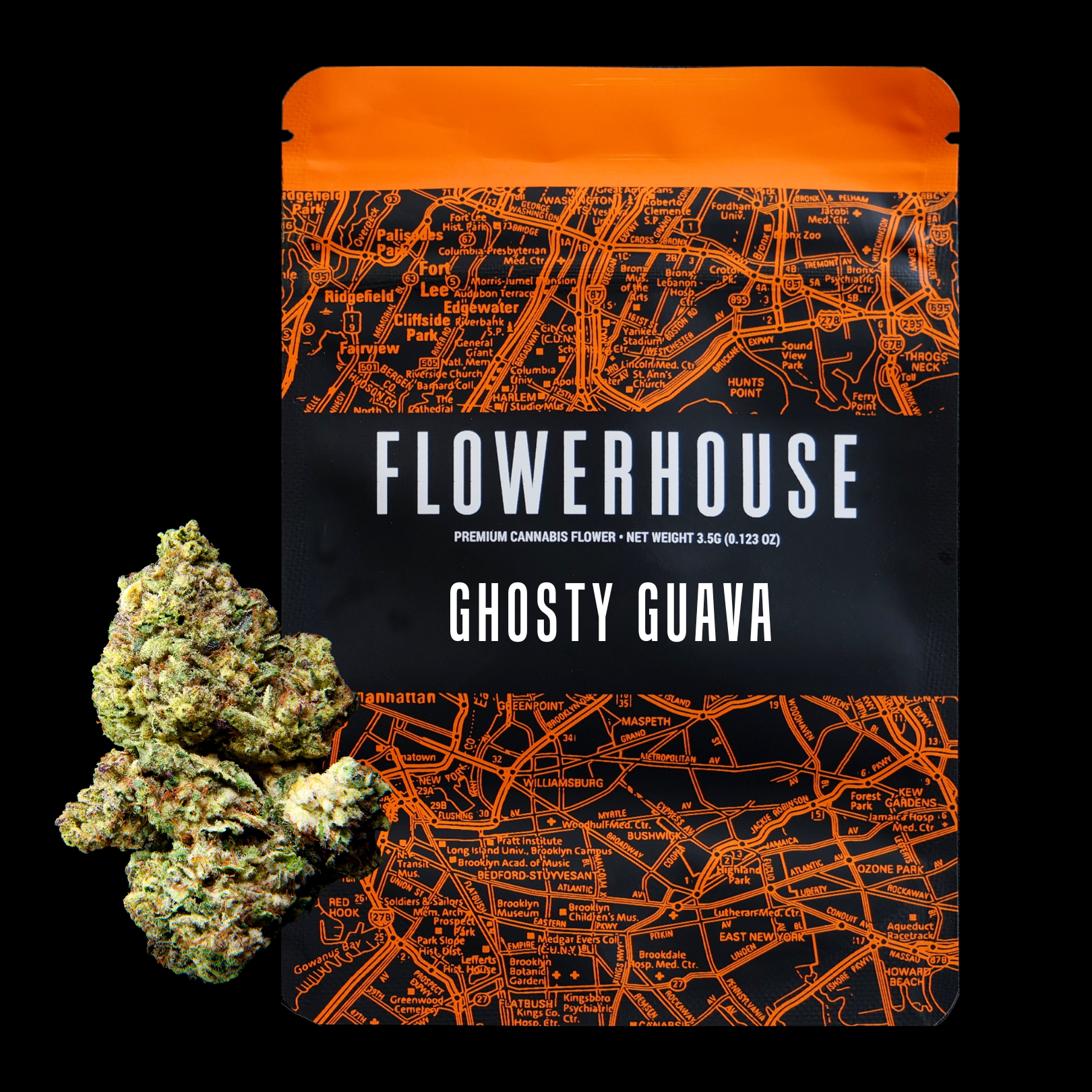 Photograph of product: FLOWERHOUSE | BAG FLOWER | GHOSTY GUAVA - 3.5g
