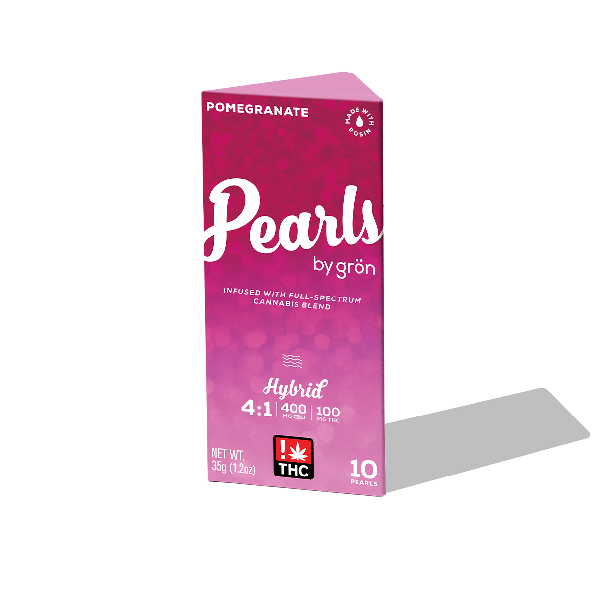 Photograph of product: Grn - Pearls 4:1 - Pomegranate (I) (400mg/100mg CBD/TH-oui)
