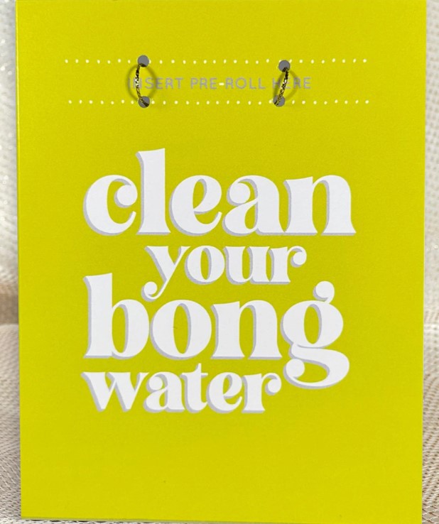 Photograph of product: Clean Your Bong Water Greeting Card - Pre Roll Card - KushKards