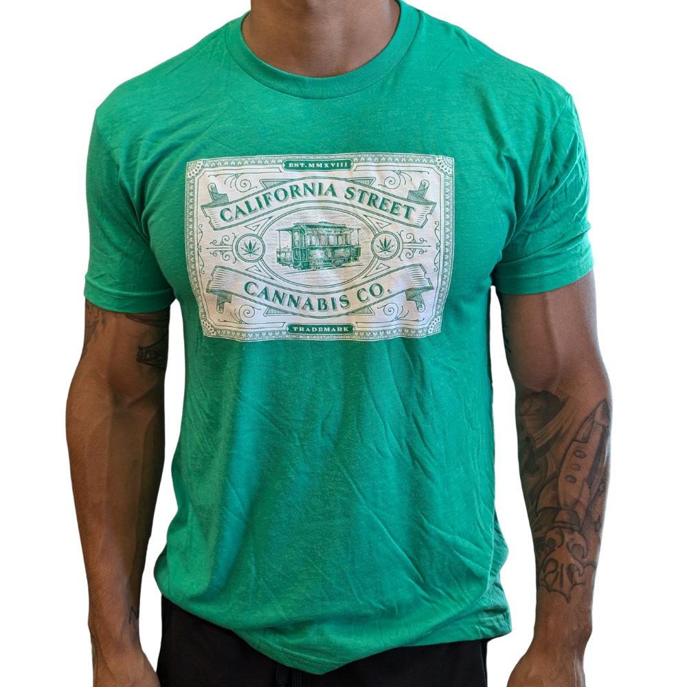 Photograph of product: CSCC Shirt - S Tri Blend Green / White Logo