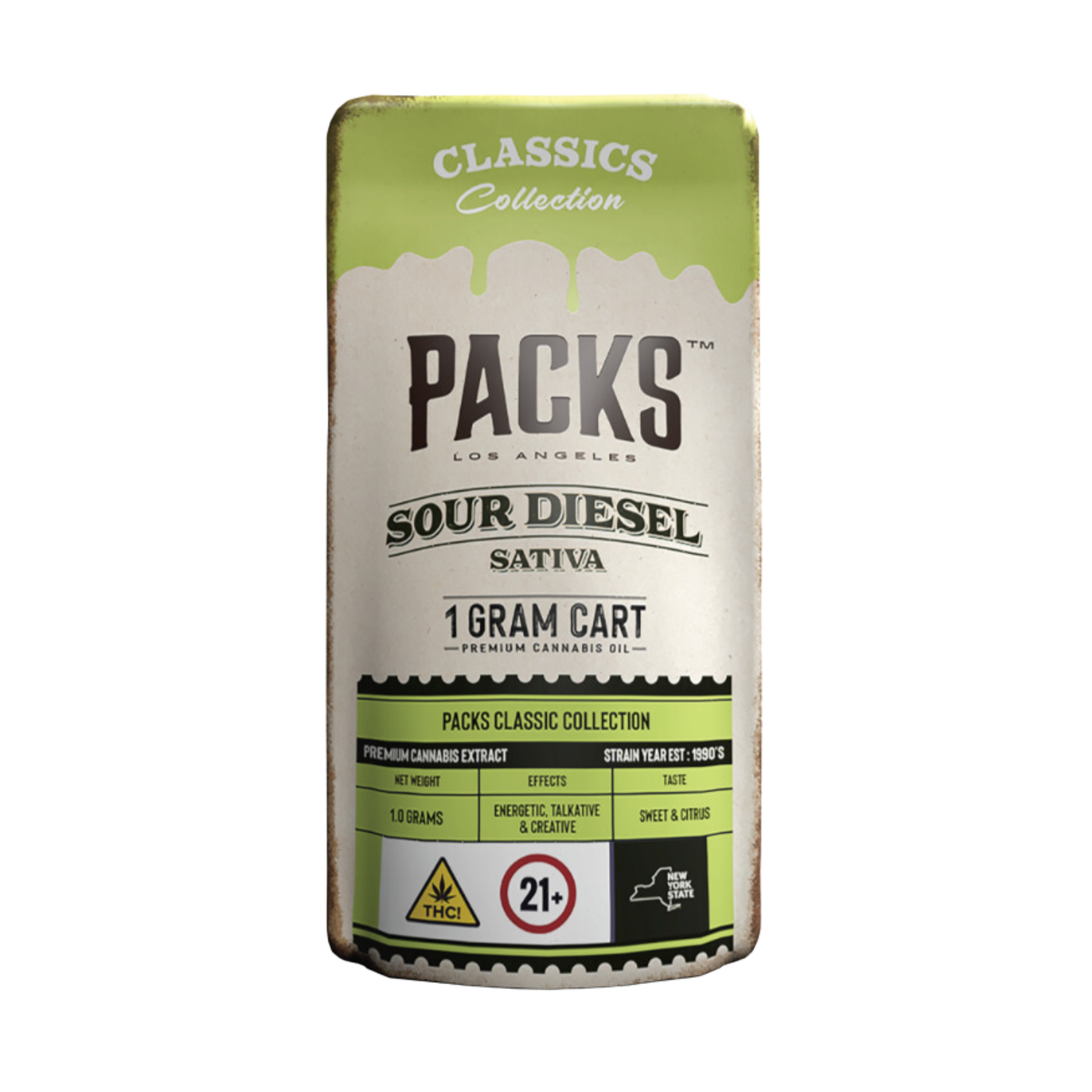 Photograph of product: SOUR DIESEL | Packs Classics Collection 510 Cart | 1G
