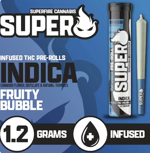 Photograph of product: Superfire - Fruity Bubble - Single Infused Joint