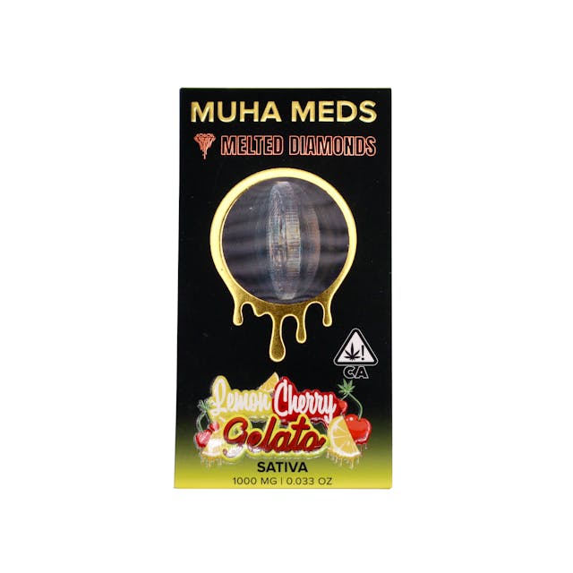 Photograph of product: Muha Meds Melted Diamonds | 1g - Lemon Cherry Gelato - Cartridge - Oui'd - 
