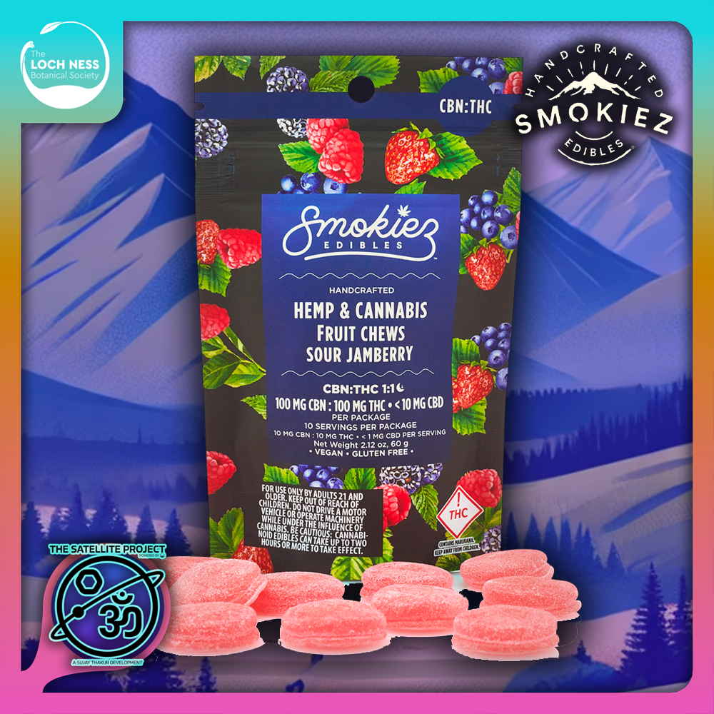 Photograph of product: Smokiez - Sour Jamberry 100mg-100mg CBN:TH-oui - 10