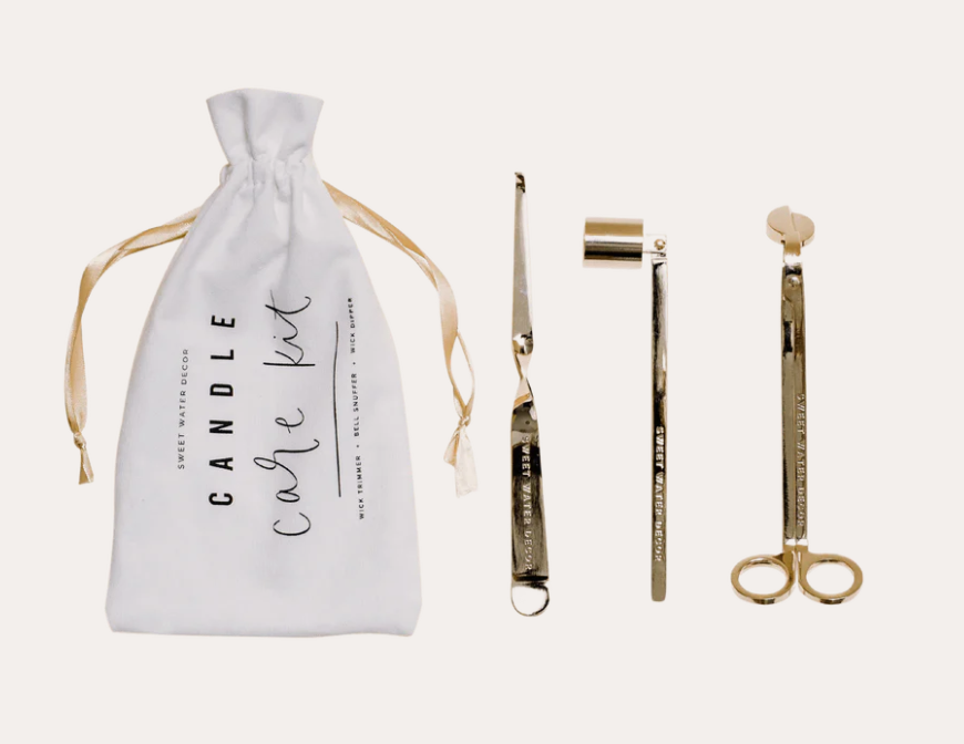 Photograph of product: Sweet Water Decor - Gold Candle Care Kit!