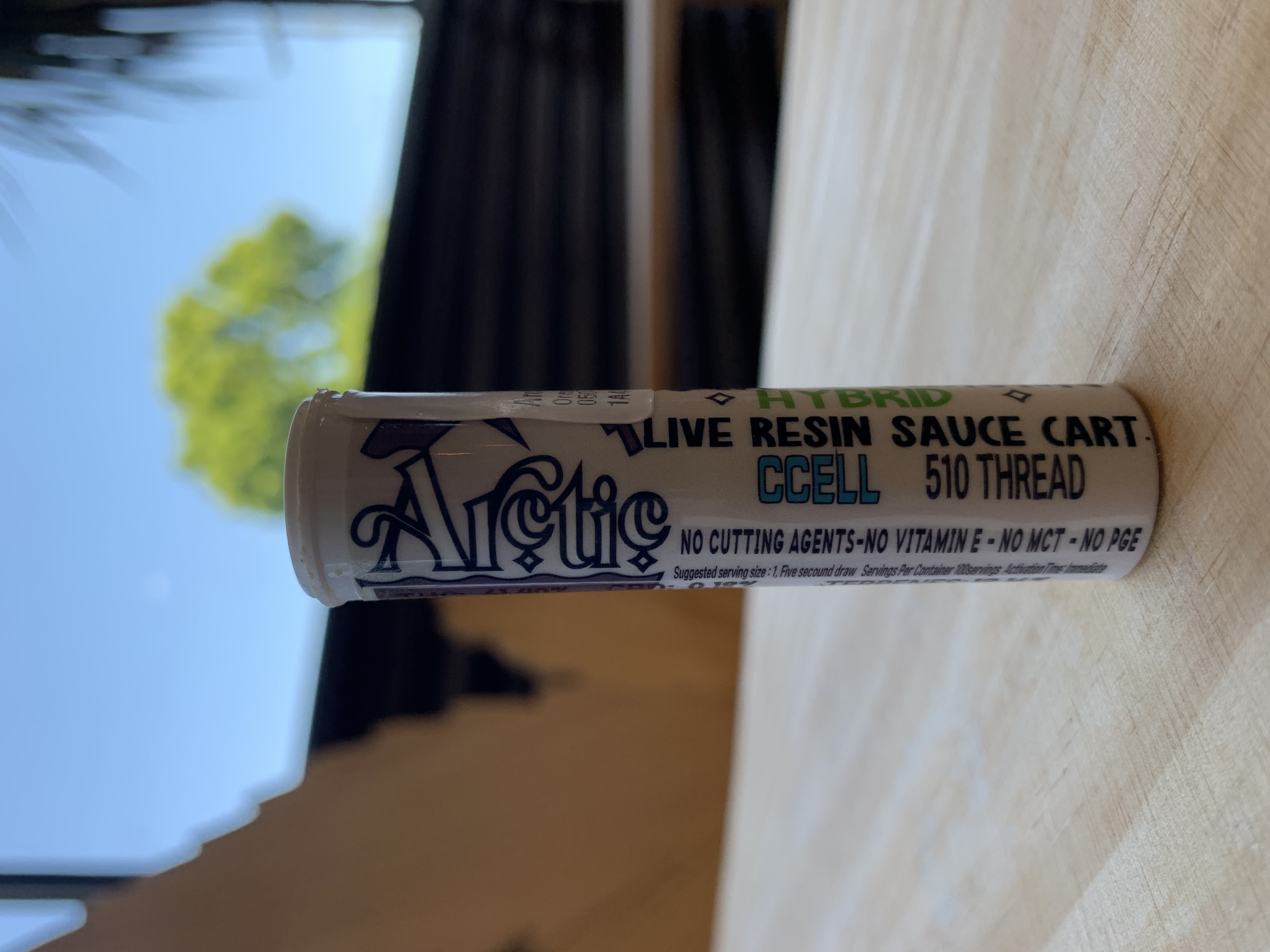 Photograph of product: Arctic - OG God Bud Live Resin Sauce Cartridge