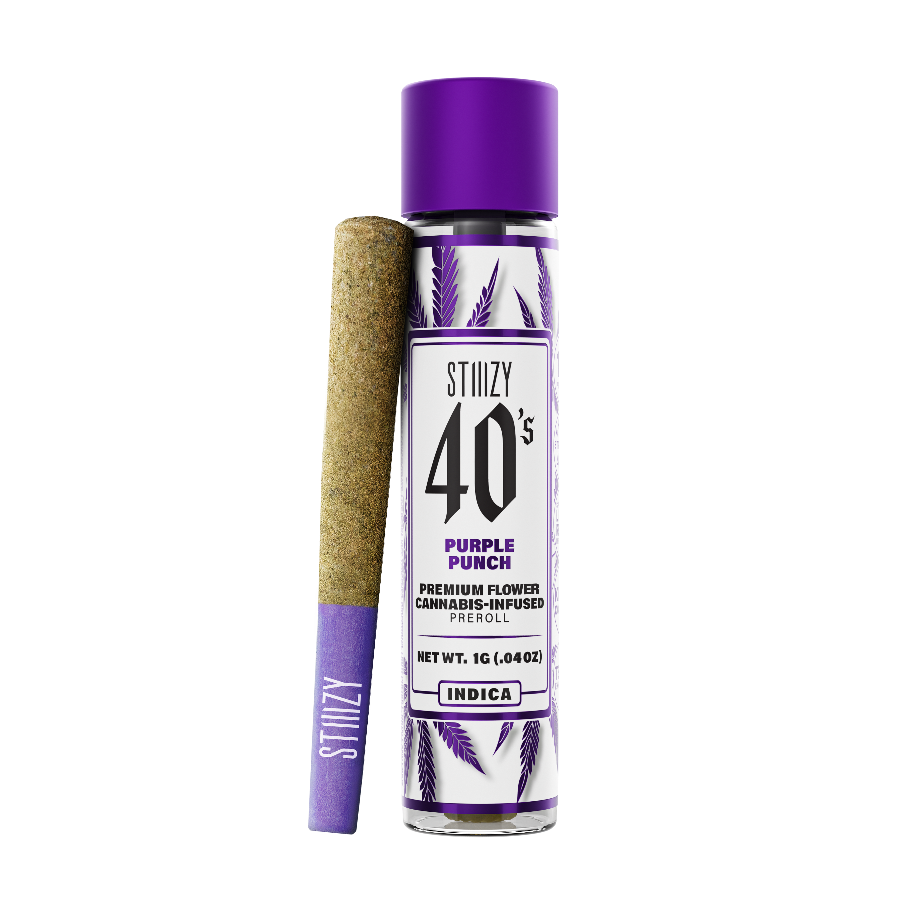 Photograph of product: 1g Purple Punch 40's Infused Pre Roll