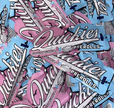 Photograph of product: QUICKIES 1G INFUSED PREROLL - COTTON CANDY