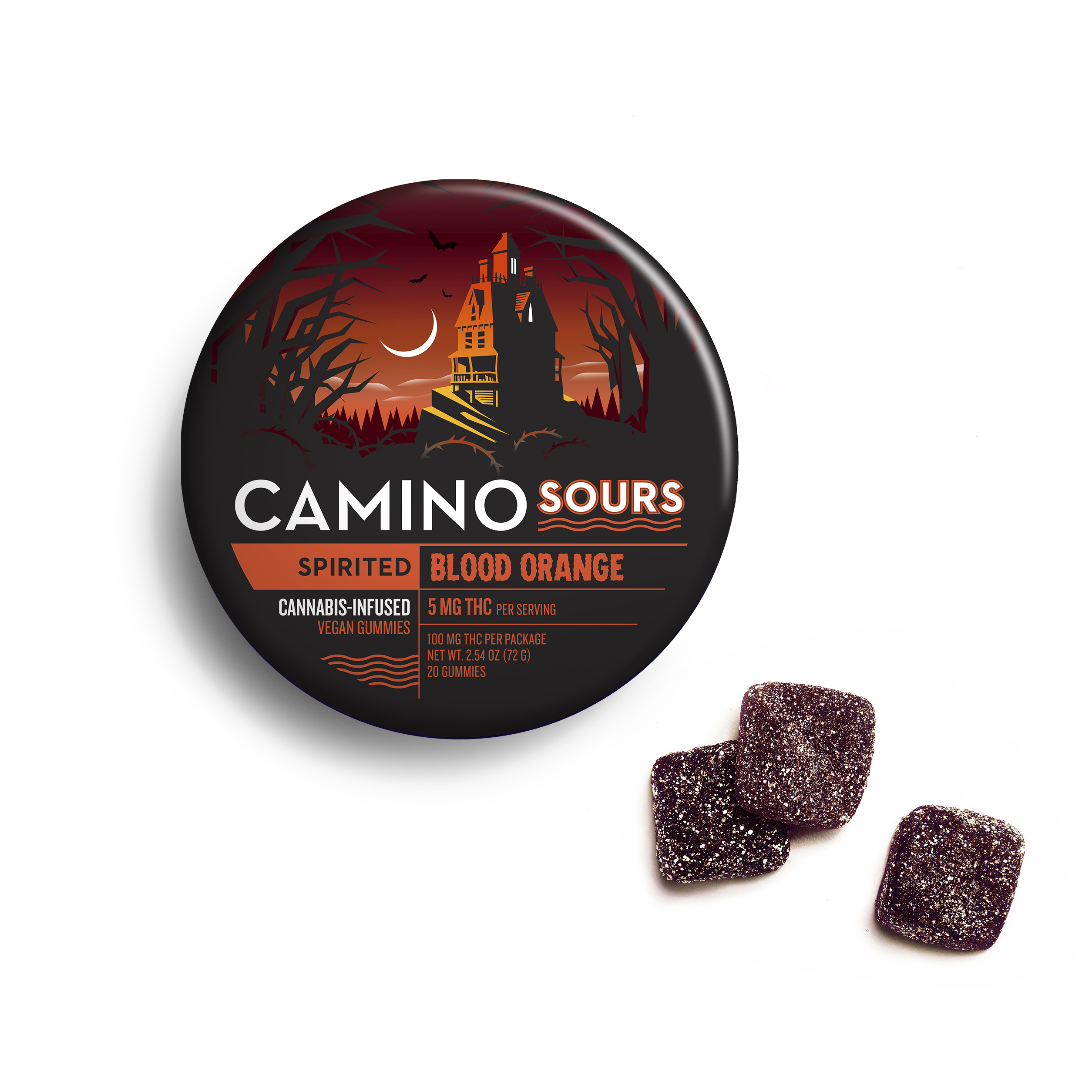 Photograph of product: Camino Sours Blood Orange 'Spirited' Gummies [20pk]