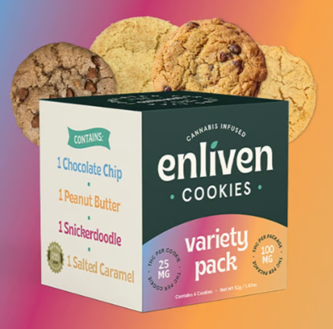 Photograph of product: Enliven | Cookie Variety | 4pk/100mg