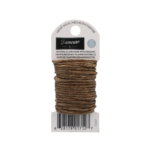 Photograph of product: Famous Brandz Hemp Wick 16.5ft