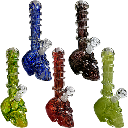 Photograph of product: 11" Soft Glass Skull Water Pipe