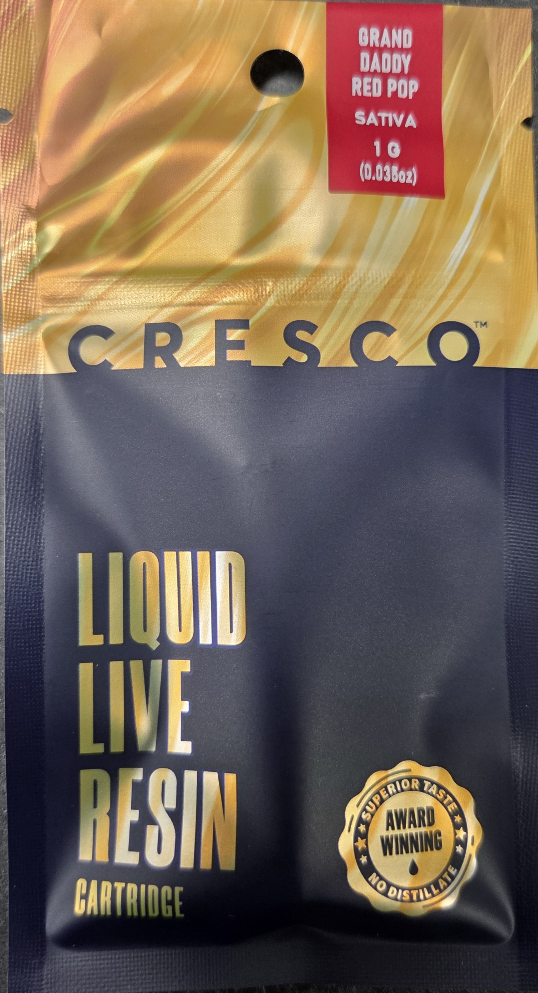 Photograph of product: Cresco Rise LLR - Grand Daddy Red Pop - Vape
