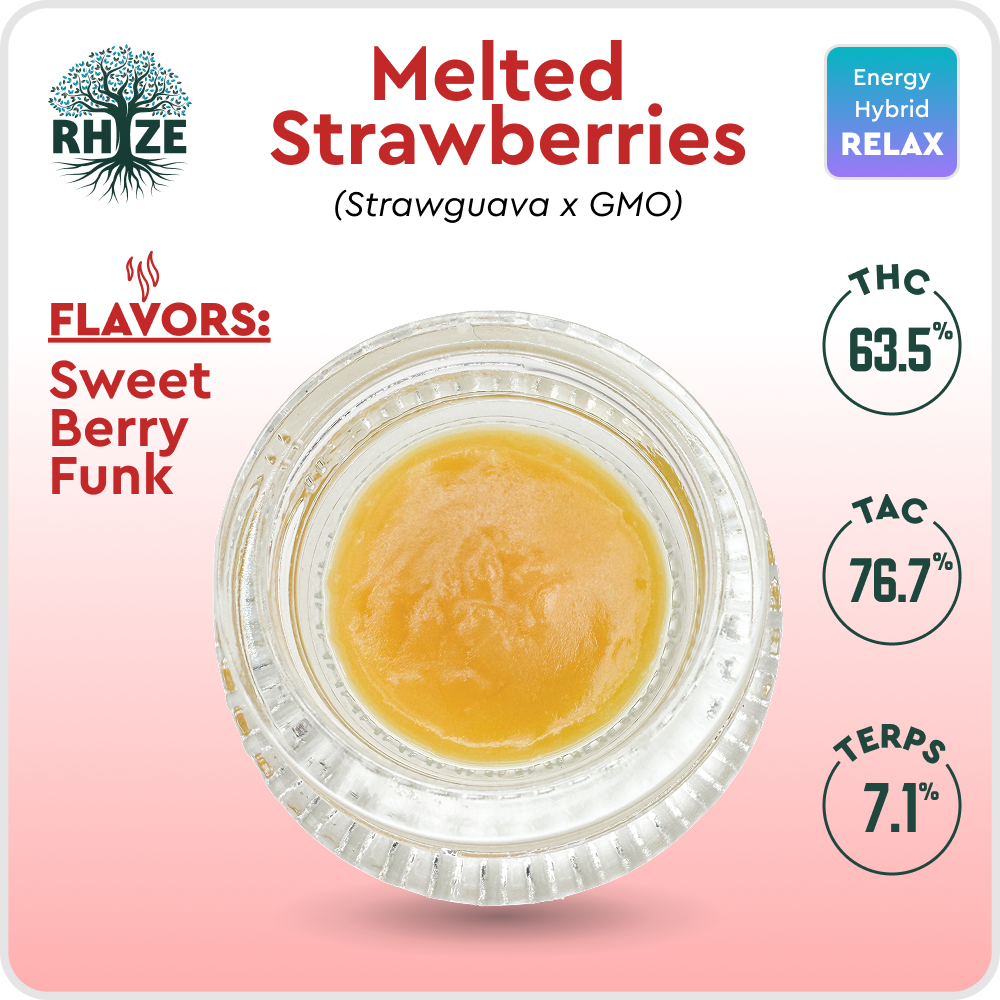 Photograph of product: Live Rosin - 1g | Rhize | Melted Strawberries