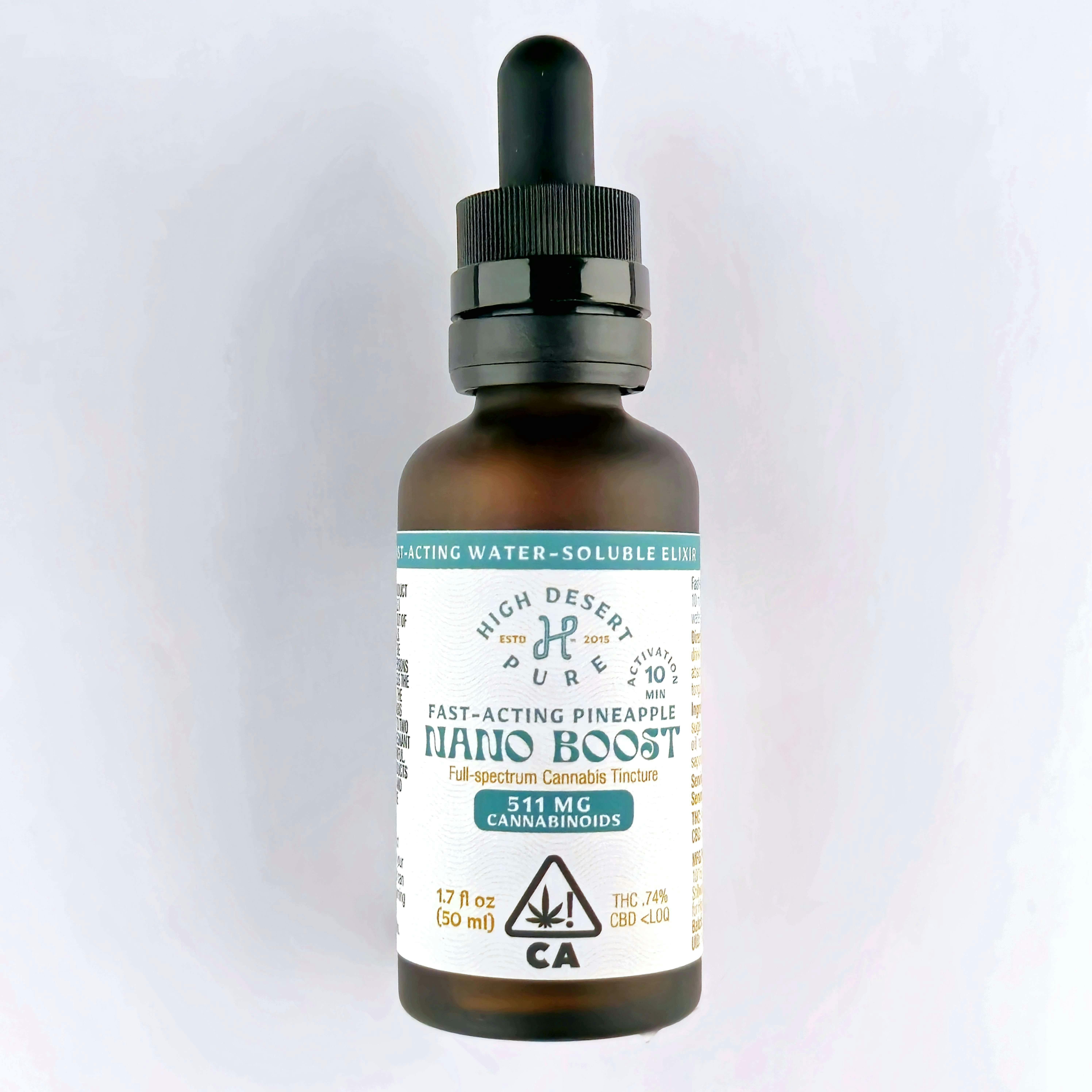 Photograph of product: High Desert Pure Nano Boost Tincture 500 mg