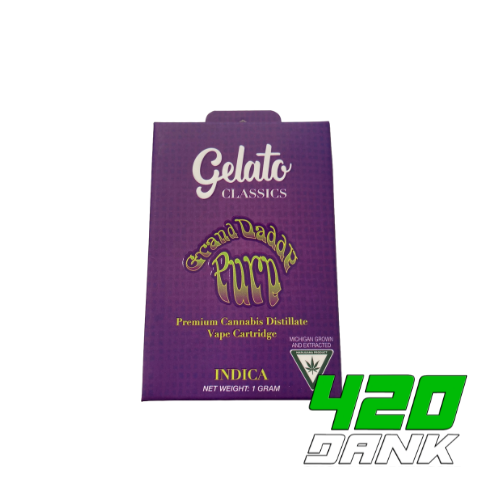 Photograph of product: Gelato - Cartridge - Grandaddy Purp