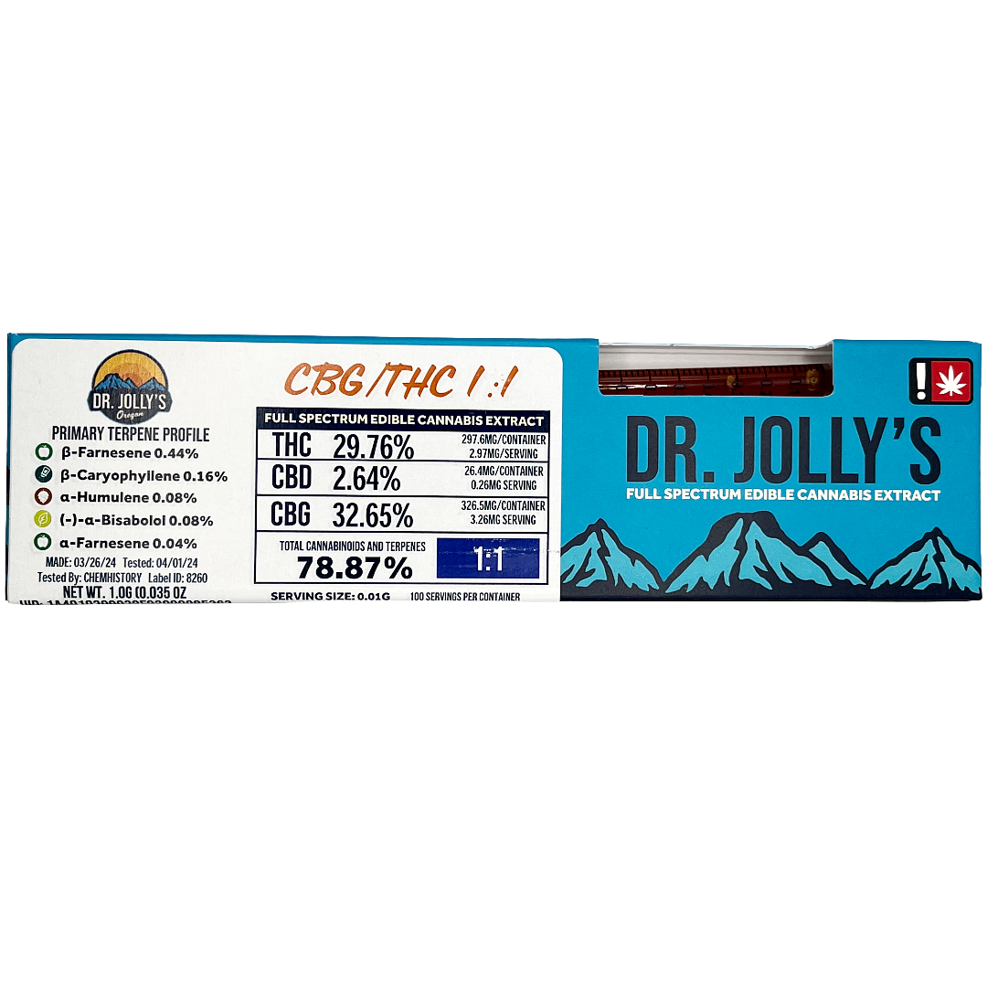 Photograph of product: Dr.J- CBG/TH-oui 1G RSO
