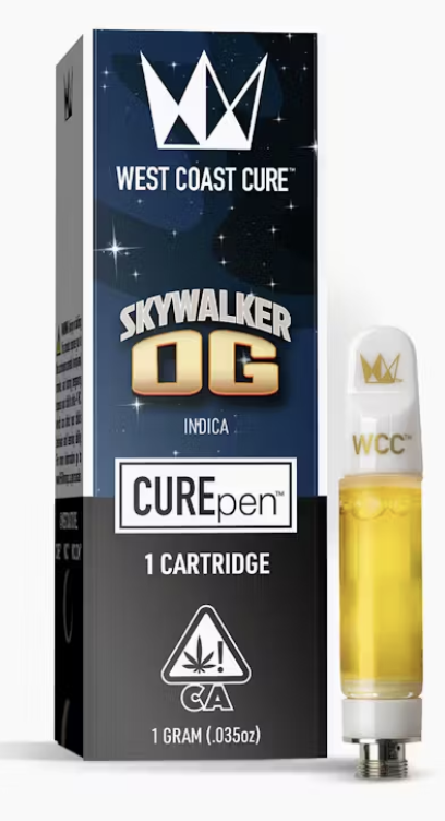 Photograph of product: WEST COAST CURE - CUREPEN CARTRIDGE - SKYWALKER OG 1G