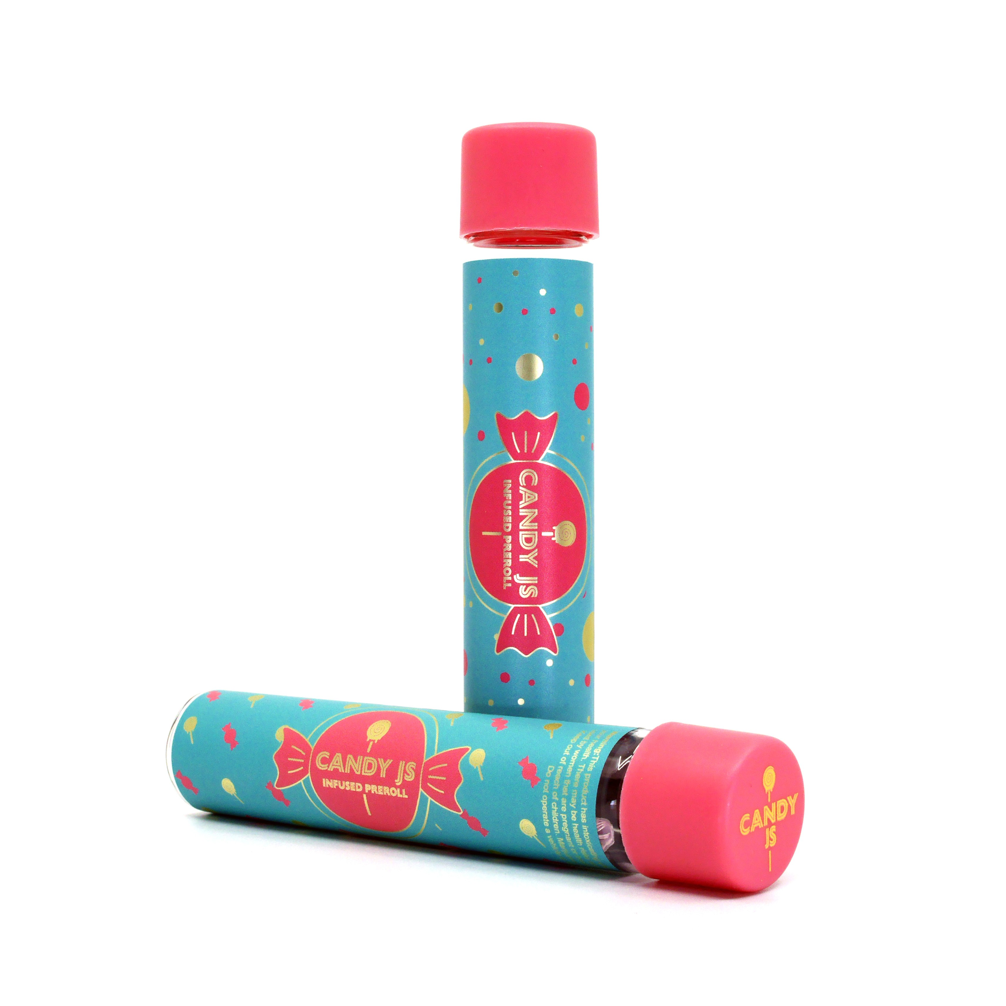 Photograph of product: Candy Js: Tropical Gummi Worms 1pk/ - Infused Preroll