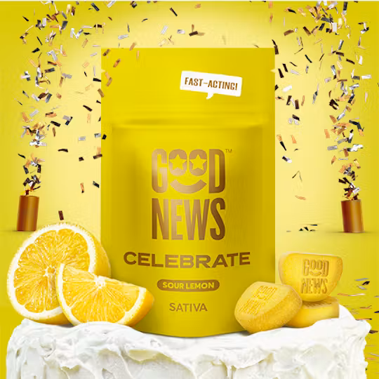 Photograph of product: GOOD NEWS Gummies 100mg: Celebrate 20pc