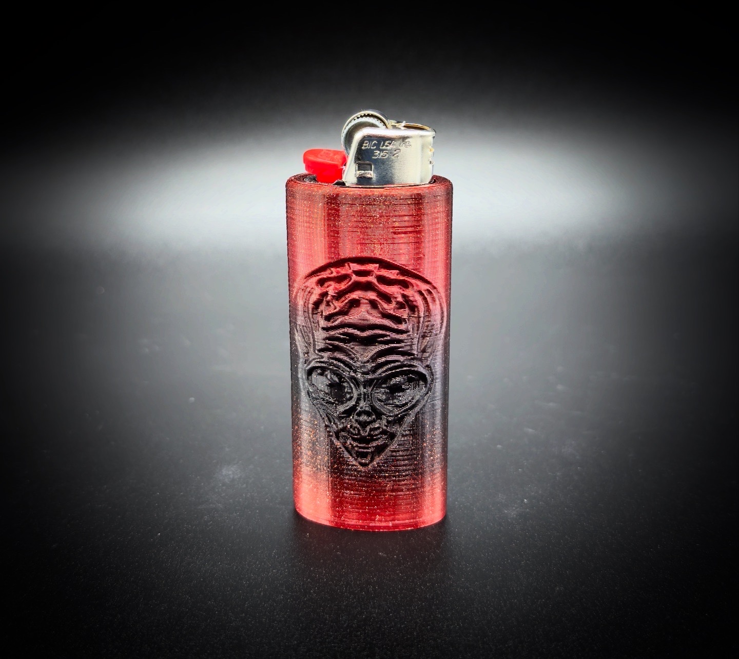 Photograph of product: HighByDesign Bic Lighter Case Alien Edition- Midnight Crimson #2