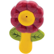 Photograph of Product: Wacky Bowls | 3.5" Ceramic Pipe | Purple Flower