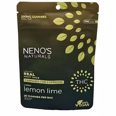 Photograph of Product: Neno's Natural's Lemon Lime Gummies (20pk)