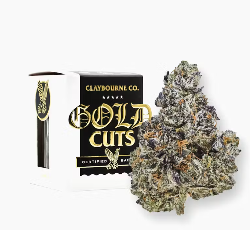 Photograph of product: CLAYBOURNE - Flower - Guava Gaslato - Gold Cuts - 3.5G