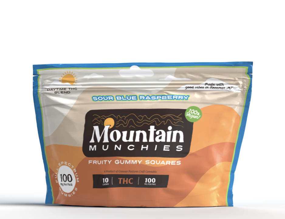 Photograph of product: Mountain Munchies - Sour Blue Raspberry TH-oui Gummies