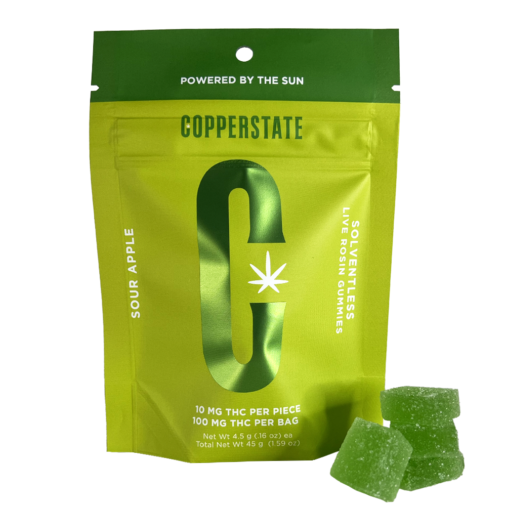 Photograph of product: Sour Green Apple Live Rosin Gummies