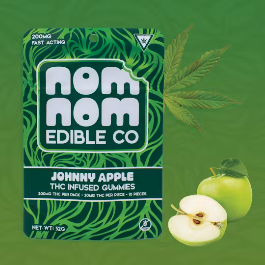 Photograph of Product: AU Nom Nom LR: Johnny Apple 200mg  Gummie
