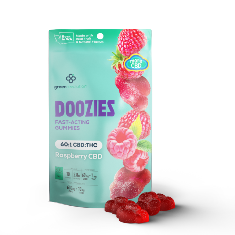 Photograph of Product: Doozies CBD - Raspberry 60: ummies 10pk