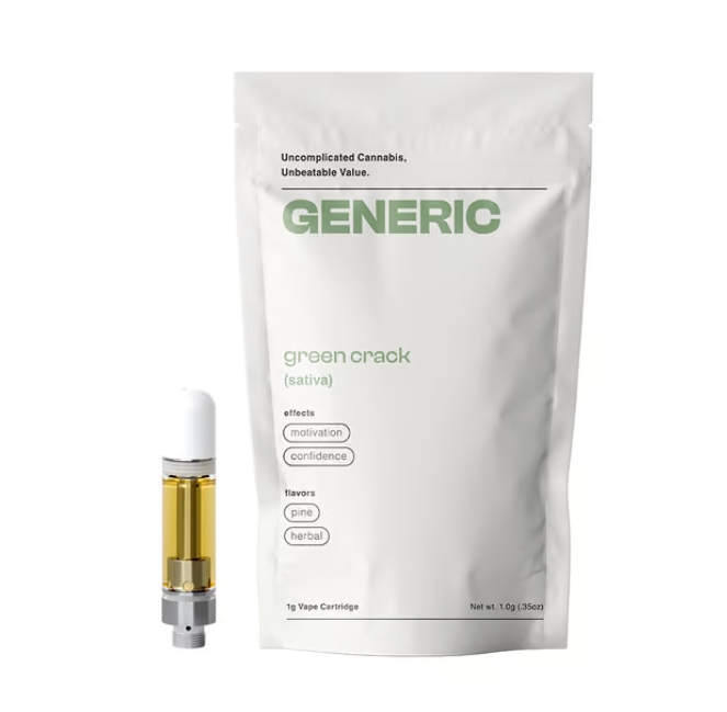 Photograph of product: CoC Generic Cartridge - Green Crack 1g