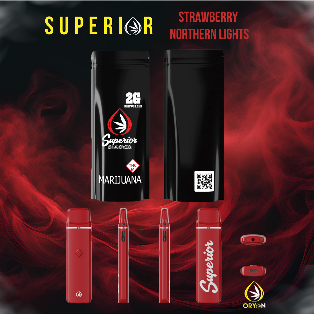 Photograph of product: Strawberry Northern Lights | 2g | AIO Disposable