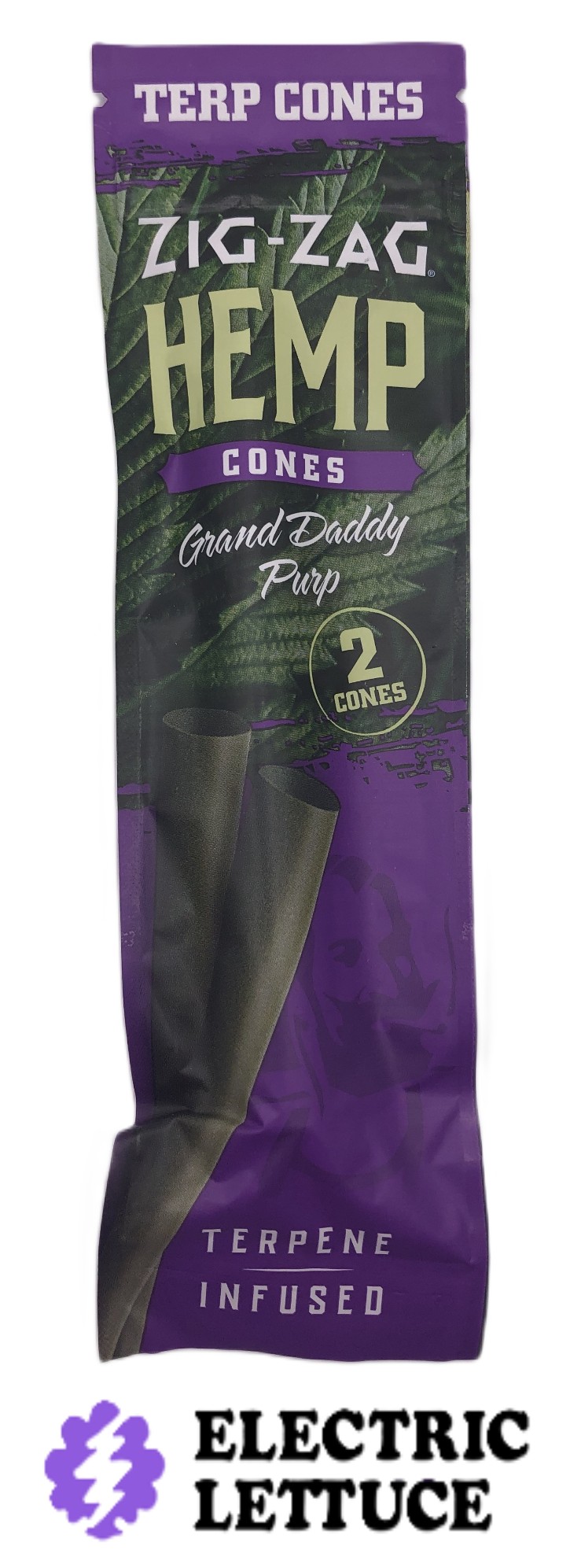 Photograph of product: Zig Zag Terpene Infused Hemp Cones Grandaddy Purp