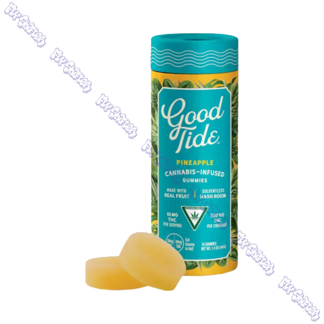 Photograph of product: Good Tide Pineapple Solventless au chocolat Rosin Gummies 200mg