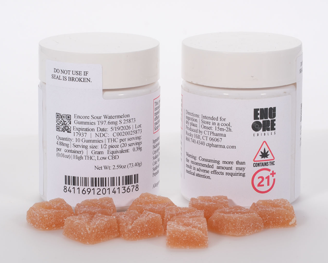 Photograph of product: Sour Watermelon | 10ct Gummies (S) | 25873 | Ct Pharma