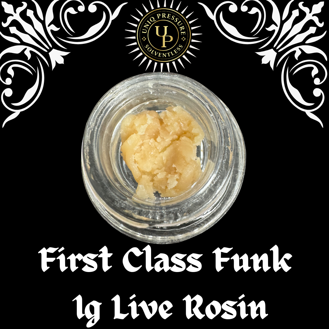 Photograph of product: Concentrate | Rosin | First Class Funk | 1g | Uniq Pressure