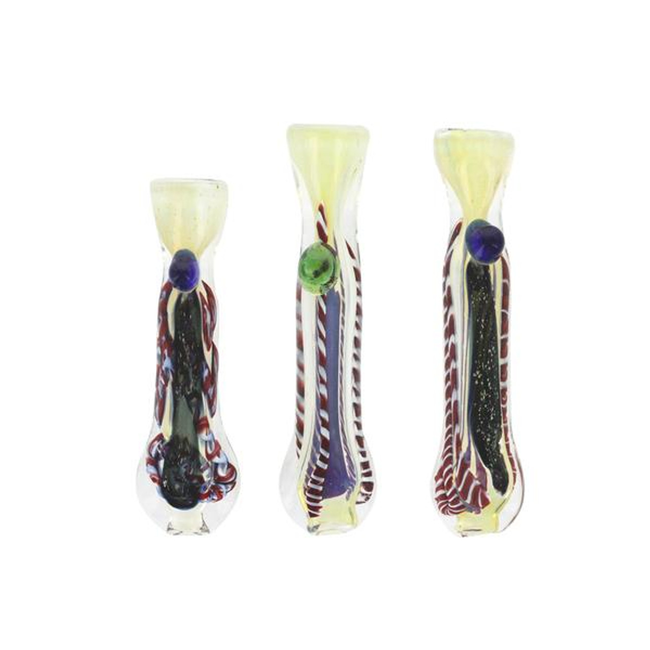 Photograph of product: 3" Assorted Dichro Glass Chillum